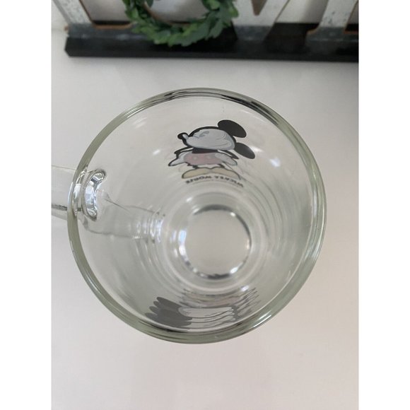 Vintage‎ Disney World Mickey Mouse Beer Glass Mug Stein Footed Clear 16oz 1970s - Picture 13 of 16